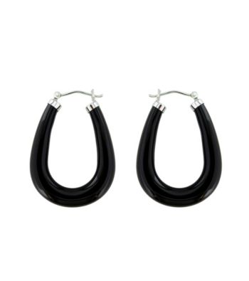 .925 Sterling Silver Black Onyx Earrings
