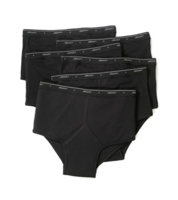 Jockey® Men's Full Rise Briefs 6-Pack - Black