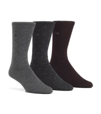 Calvin Klein Men's Windowpane Socks 3-Pack - Assorted