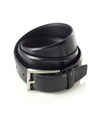 Calvin Klein Men's Semi-Shine Dress Belt - Black Men's