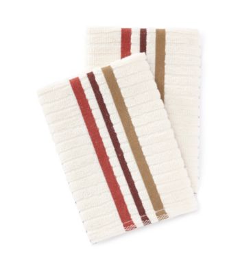 Croscill® Taylor 2-pk. Red & Brown Striped Dish Cloths