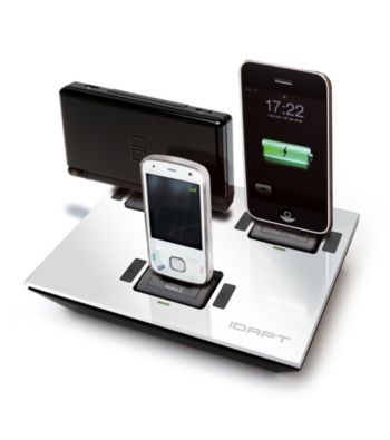 idapt® i4 Universal White Charging Station with 6 Interchangeable Device Tips