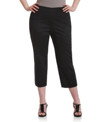 Jones New York Signature® Plus Size Slim Capri Pants - Black