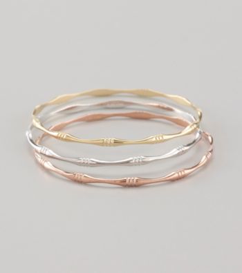 18k Rose Gold-Over-Sterling Silver Color Plated Bangle Bracelet