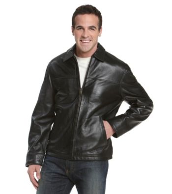 Chaps® Men's Lambskin Leather Car Coat