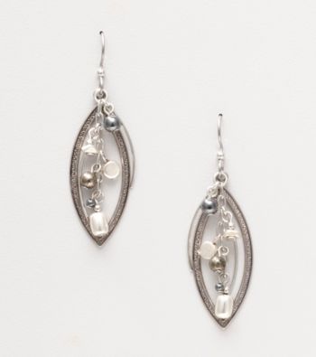 Silver Forest® Open Cascade Beaded Earrings - Silvertone