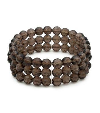 Sterling Silver Faceted Smoky Quartz Bracelet