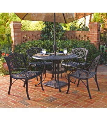 Home Styles&reg; Largo Round Black Outdoor Dining Furniture 