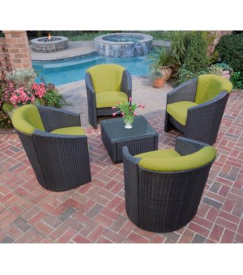 Home Styles® Scottsdale Green Apple Outdoor Barrel Accent Chair