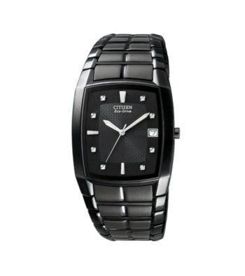 Citizen® Men's Eco-Drive Stainless Black Ion-Plated Watch
