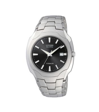 Citizen® Men's Eco-Drive Titanium Watch with Black Dial
