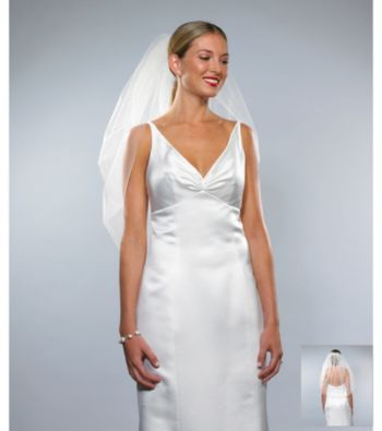Nina Bridal Audrey Shoulder-Length Bubble Veil White