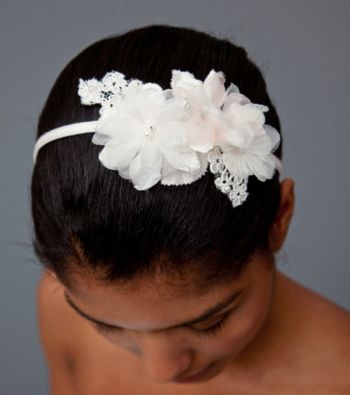 Nina Bridal Danica Floral Headband - Ivory