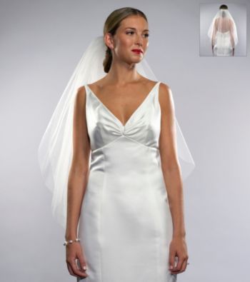 Nina Bridal Kate Two-Tier Elbow Length Veil White