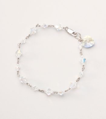 Sterling Silver Crystal Stations Bracelet