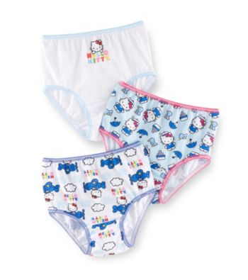 Hello Kitty® Toddler Girls' White/Blue 3-pk. Panties