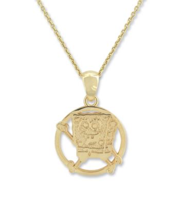 SpongeBob SquarePants Gold-Over-Sterling Silver Round Pendant