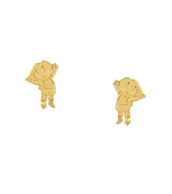Dora the Explorer Gold-Over-Sterling Silver Stud Earrings