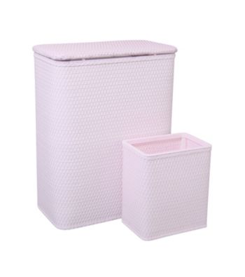 Redmon Chelsea Collection Hamper and Matching Wastebasket Set