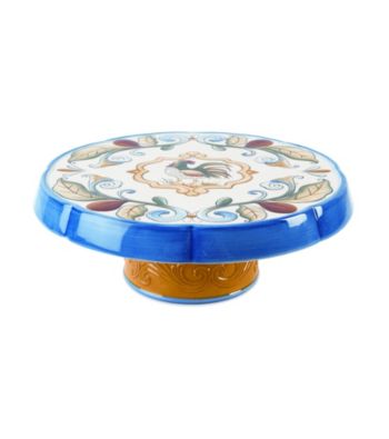 Fitz and Floyd Ricamo Cake Plate/Chip and Dip