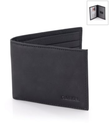 Calvin Klein Men's Leather Passcase - Black