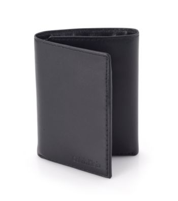 Calvin Klein Men's Leather Trifold - Black