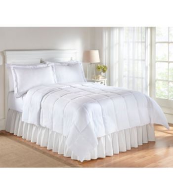 LivingQuarters White Microfiber Down-Alternative Comforter