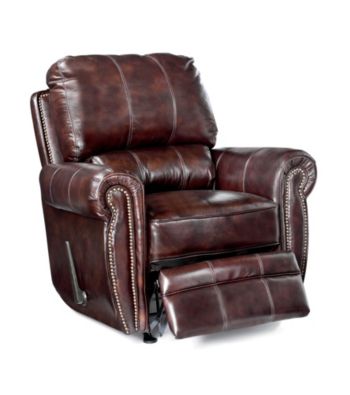 Lane® Rockford Brown Glider Rocker Recliner