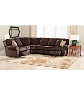 Lane® Megan Chocolate 4-pc. Reclining Sectional