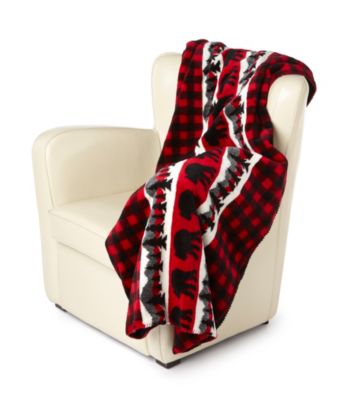 Denali® Oversized Bear Plaid Microplush Throw