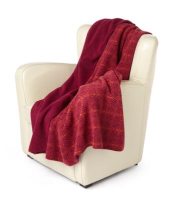 Denali® Oversized Loop-Knit Fairisle & Magenta Throw