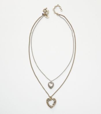 Nine West Vintage America Collection® Double Drop Pendant Necklace - Gold/Silver