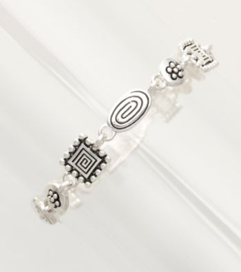 Napier® Silvertone Etched Bracelet