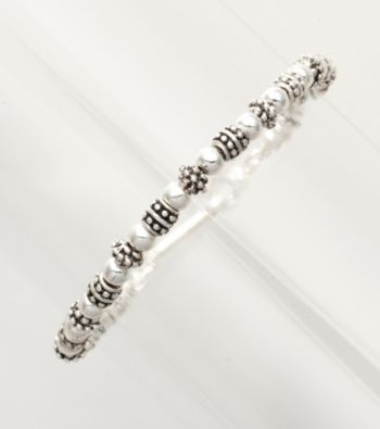 Napier® Silvertone Round Bead Bracelet
