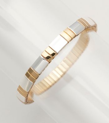 Napier® Two Tone Stretch Bracelet - Goldtone/Silvertone