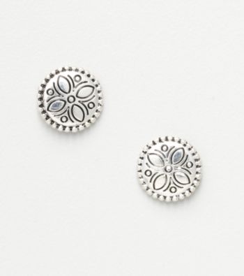 Napier® Round Button Stud Earrings - Silvertone