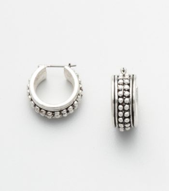 Napier® Antique Hoop Earrings - Silvertone