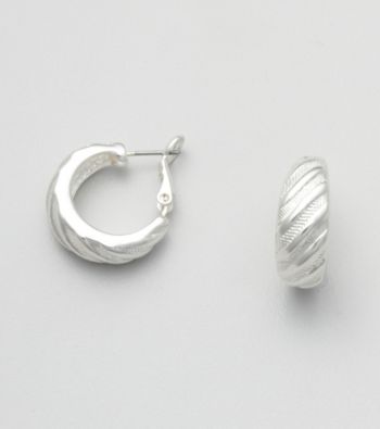 Napier® Etched Hoop Earrings