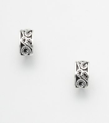 Napier® Paisley Etched Clip Earrings - Silvertone