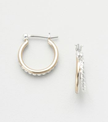 Napier® Twist Hoop Earrings - Gold/Silver