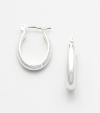 Napier® Oval Hoop Earrings - Silvertone