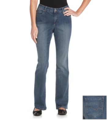 Relativity® Flawless Bootcut Denim Fender Wash Jeans