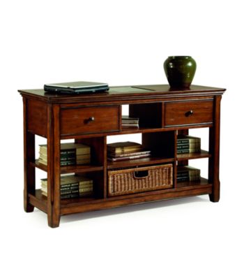Magnussen® Home Tanner Sofa Table with Storage Basket
