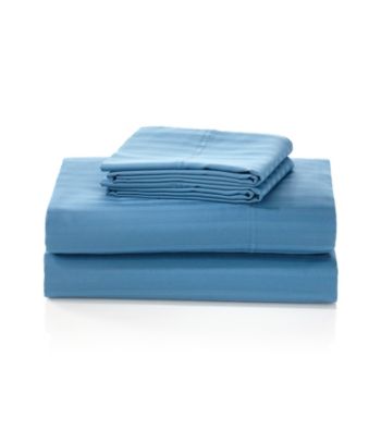 Elite Home Products Majestic 340-Thread Count Cotton Woven Stripe Sheet Sets