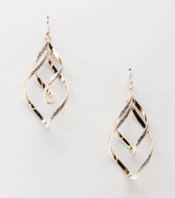 Relativity® Spiral Chandelier Earrings - Goldtone