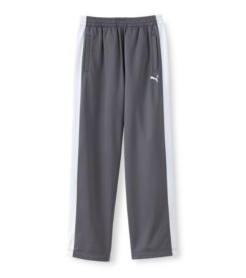 PUMA® Boys' 8-20 Grey/White Tricot Track Pants