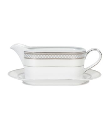 Lauren Ralph Lauren Silk Ribbon Pearl Gravy Boat with Stand