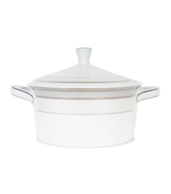 Lauren Ralph Lauren Silk Ribbon Pearl Round Covered Casserole