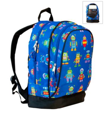 Wildkin Olive Kids Robots Sidekick Backpack - Blue