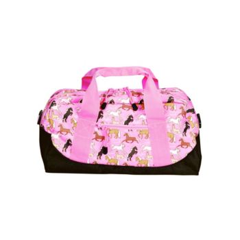 Wildkin Horses in Pink Duffel Bag - Pink